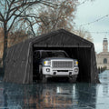 13 x 20 FT Heavy Duty Carport, Galvanized Steel Frame with 240 g Waterproof Cover, Roller Shutters for Ventilation, for Pickup Trucks, Boat