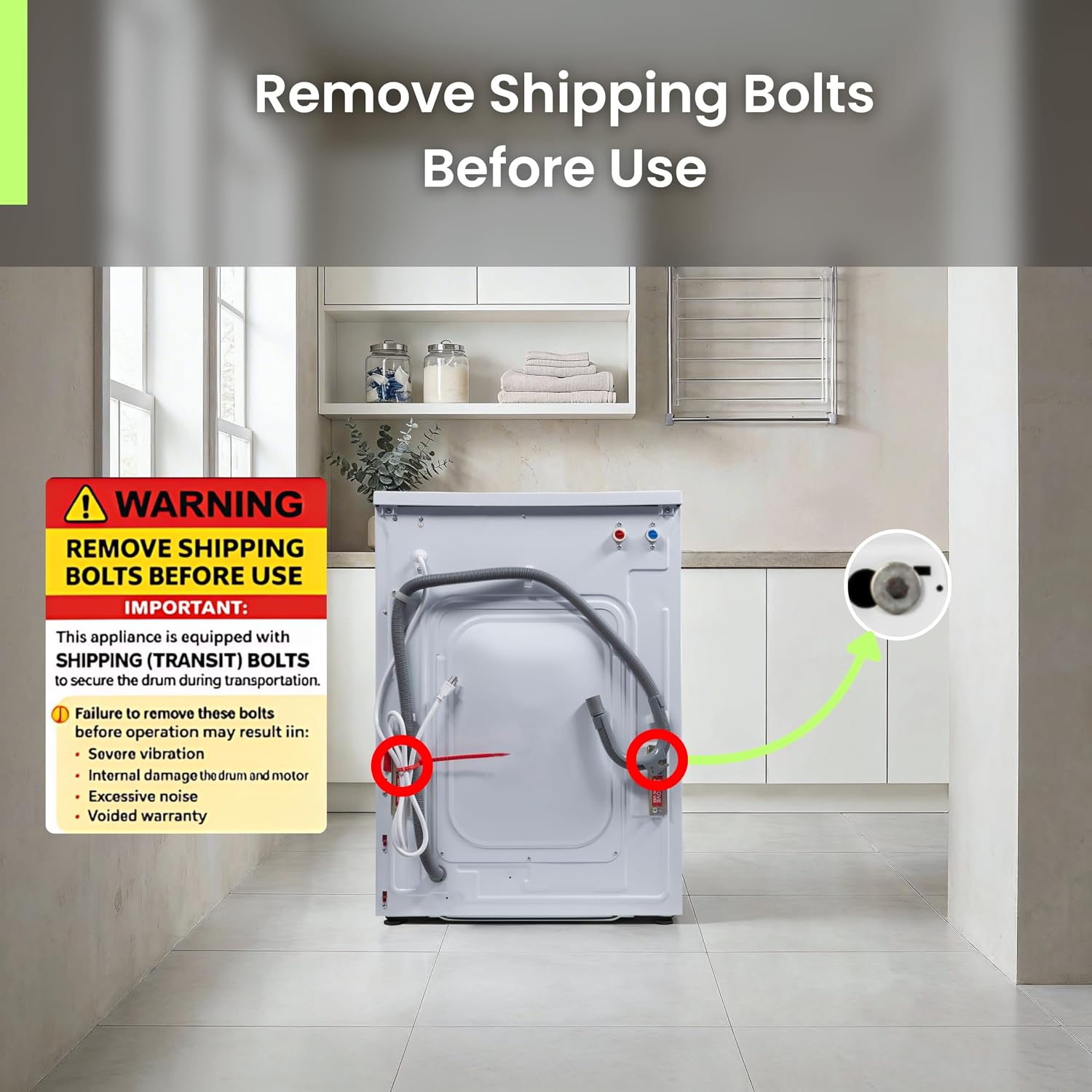Equator All-in-one Washer Dryer Ventless FULLY BUILTIN 0-CLEARANCE 1.62cf/15lbs 110V 1400RPM with Pedestal + ADA (White)