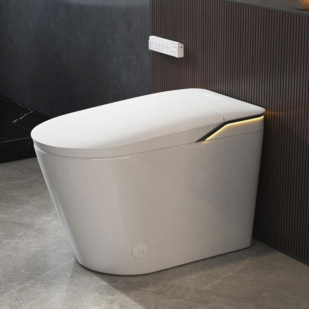 Eridanus Smart Toilet with Bidet Built in, Bidet Toilet with Auto Open/Close Lid, Cleaning Foam Dispenser, Warm Water Sprayer & Air Dryer, Foot Sensor Flush, Elongated Heated Seat, ADA Height