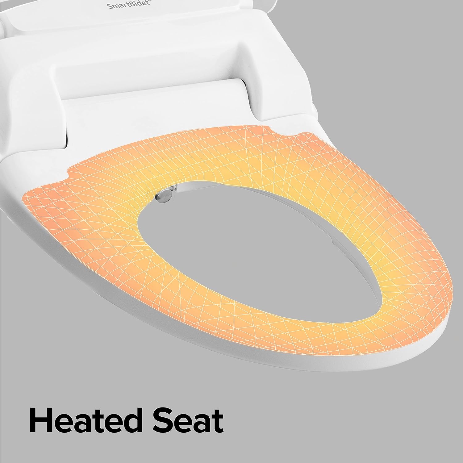 SmartBidet® SB-100R Electric Smart Bidet Seat for Elongated Toilets with Remote Control, Stainless Steel Nozzle with Removable Nozzle Cap, Slim