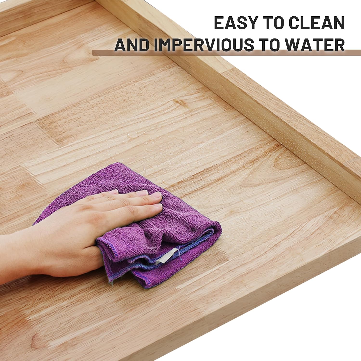Murago Washer Dryer Countertop, 100% Natural Wood, Laundry Countertop Over Washer and Dryer, Laundry Machine Topper for Front Loaders, Fits All Major Brands, Anti Vibration Pads, 54' x 27.5' Black