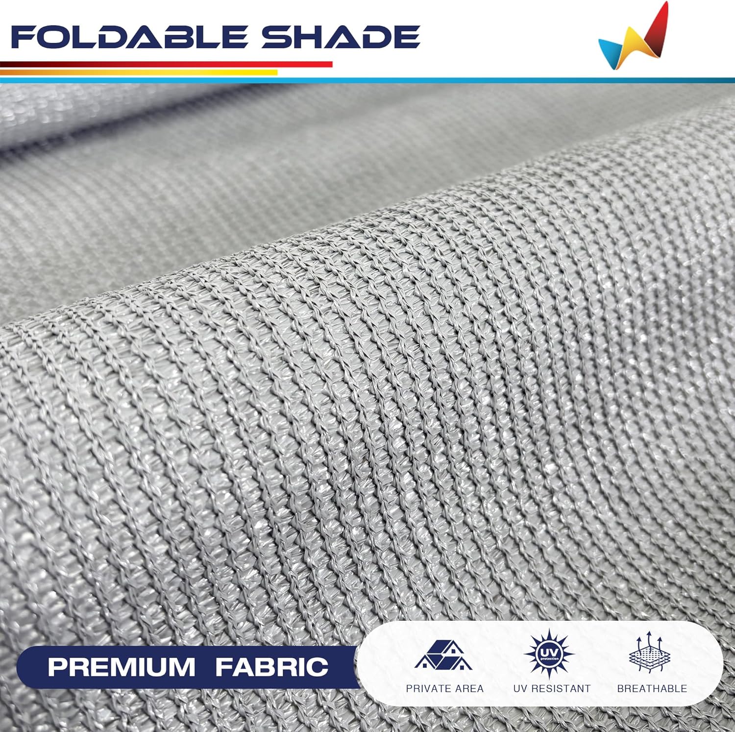 Windscreen4less 8'W x 10.5'H Outdoor Roll Up Foldable Shade Fabric UV Blockage Roller Shade for Deck Pergola Yard Gazebo Patio (Gray)