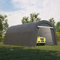 FansaFurn Heavy Duty Carport 13 X20FT, Portable Garage with 2 Roll Up Doors Vents and Metal Round Roof, Outdoor Storage shed Car Port Canopy Tent for Garden Tools, Vehicle Truck Boat, Party