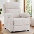 Korser Recliner Chair, Living Room Chairs for Adults, Padded Deep Seat Reading Chair with Side Pockets, Small Recliners for Small Spaces, Lounge Chair for Living Room, Bedroom, and RV (Chenille)