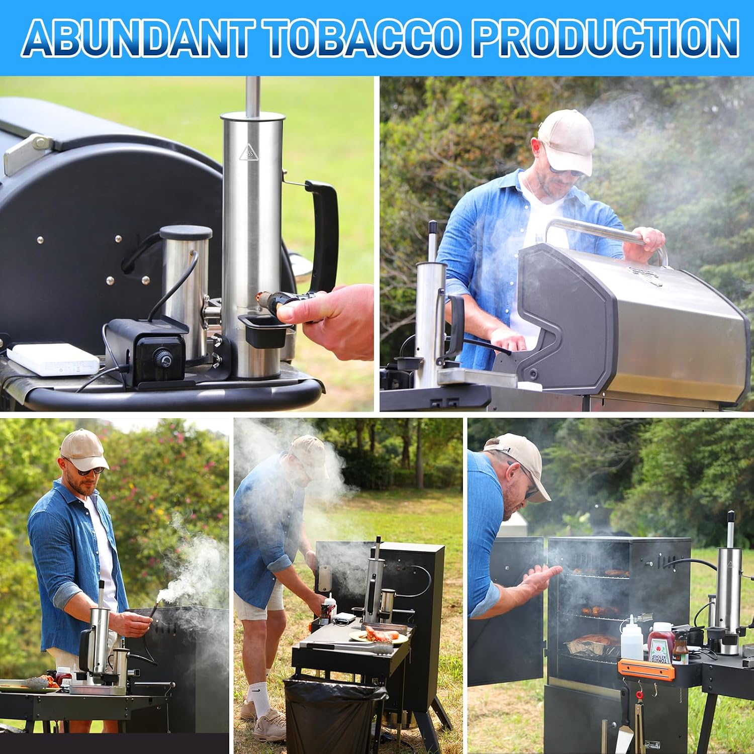 Outdoor Smoke Generator, Stainless Steel Electric Smoker, Smoke Tube for Pellet Smoker, Hot/Cold Smokers with Adjustable Smokes Volume Air Pump, Perfect for Cold Smoking Cheese, Traeger accessories