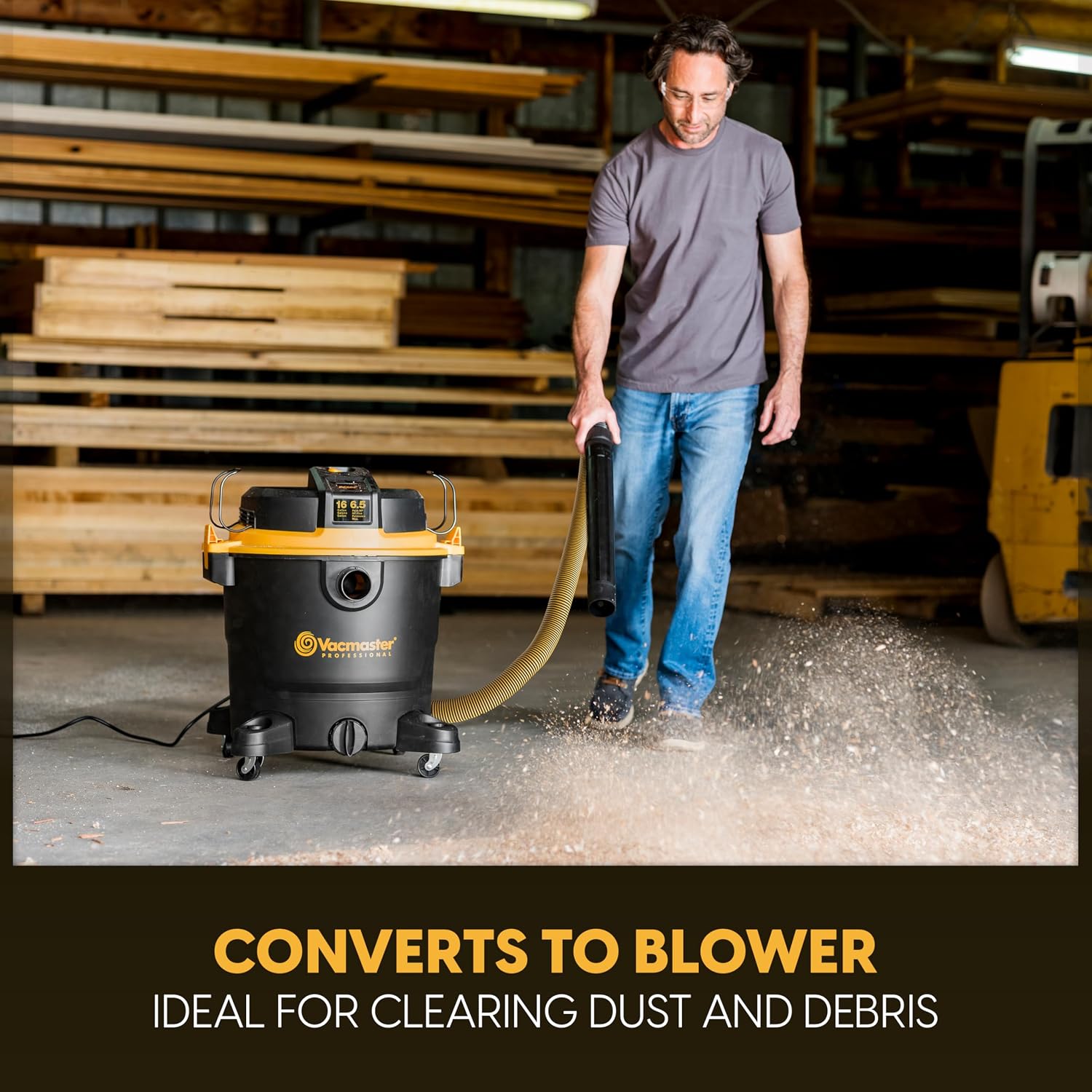 Vacmaster Professional Beast Series 16-Gallon 6.5 Peak HP Wet/Dry Vacuum- VJH1612PF 0203