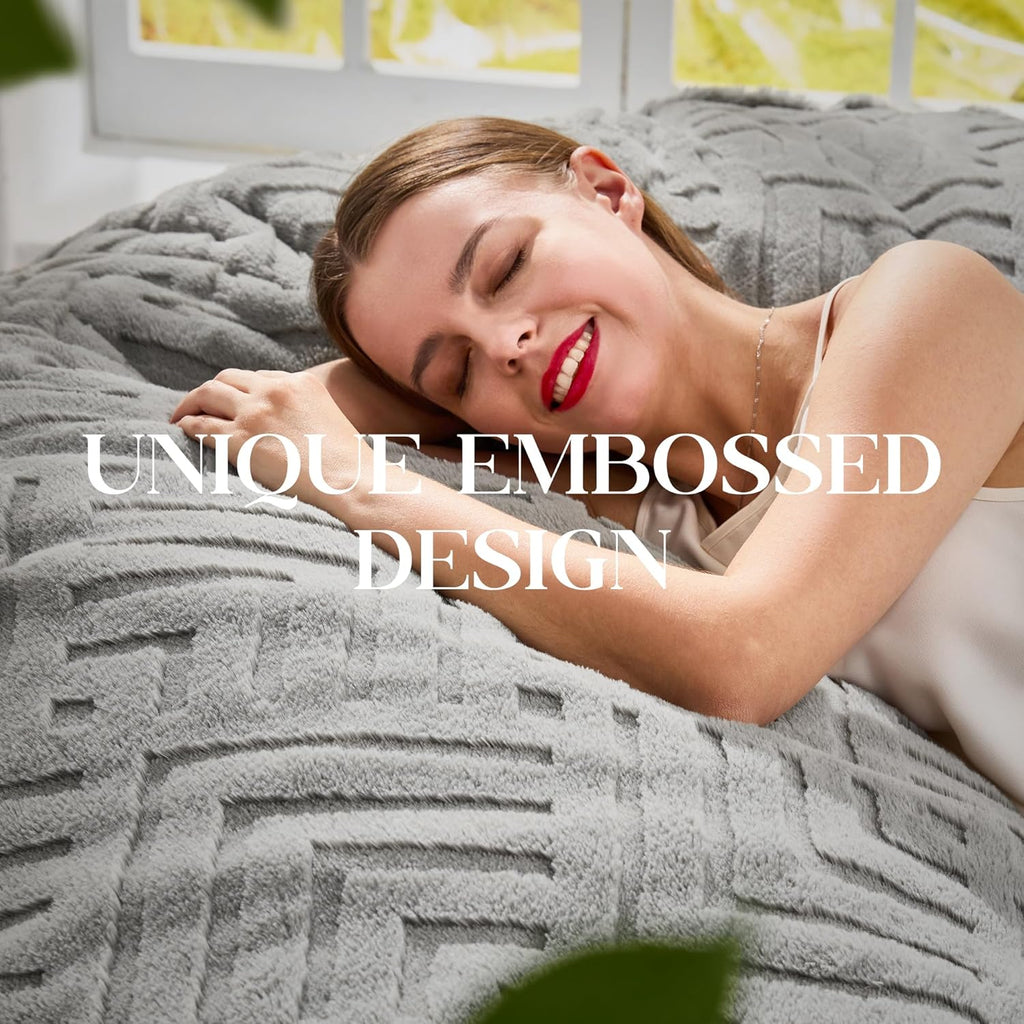 Hobestluk Bean Bag Chairs Adults Beanbag Chair with Filler Large Bean Bags with Fluffy Embossed Cover, Giant Bean Bag Chairs for Adults (Grey, 5FT - 50' x 50' x 24')