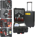899pcs Artman Tool Set Tool Set Mechanics Kit, General Household Hand Tool Set for Home, Rolling Tool Box with Wheels - Perfect for Craftsman, Diyer, Handyman (Black)