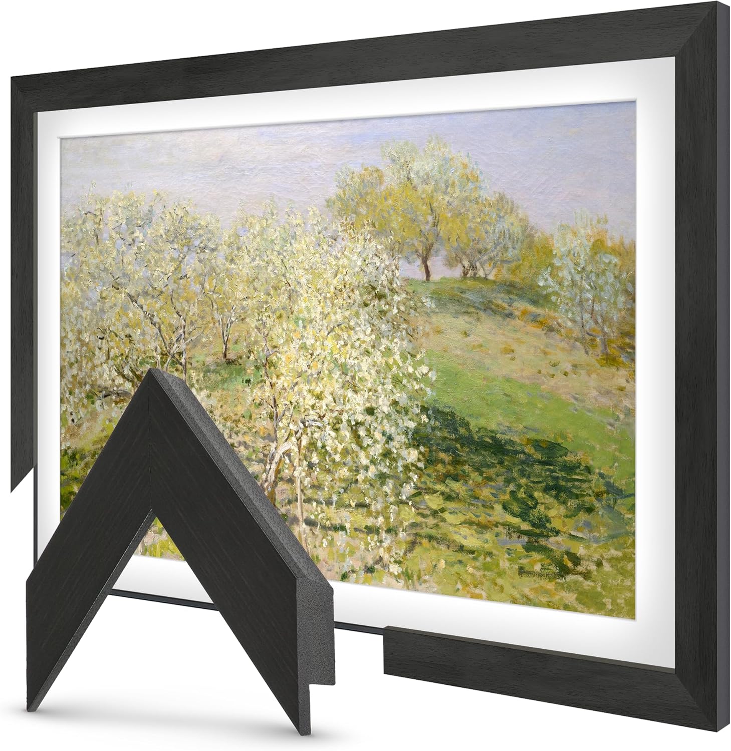 Museum Espresso 55' Slim Deco TV Frame - Compatible ONLY with Samsung The Frame TVs (Fits 2021-2026, LS03A, LS03B, LS03C, LS03D, LS03FA)