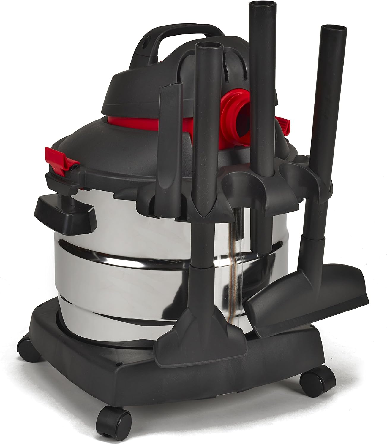 Shop-Vac 5989405 8 Gallon Wet/Dry Vacuum, 6.0 Peak HP, Stainless Steel, 12 Ft Hose, Ideal for Home & Commercial Use