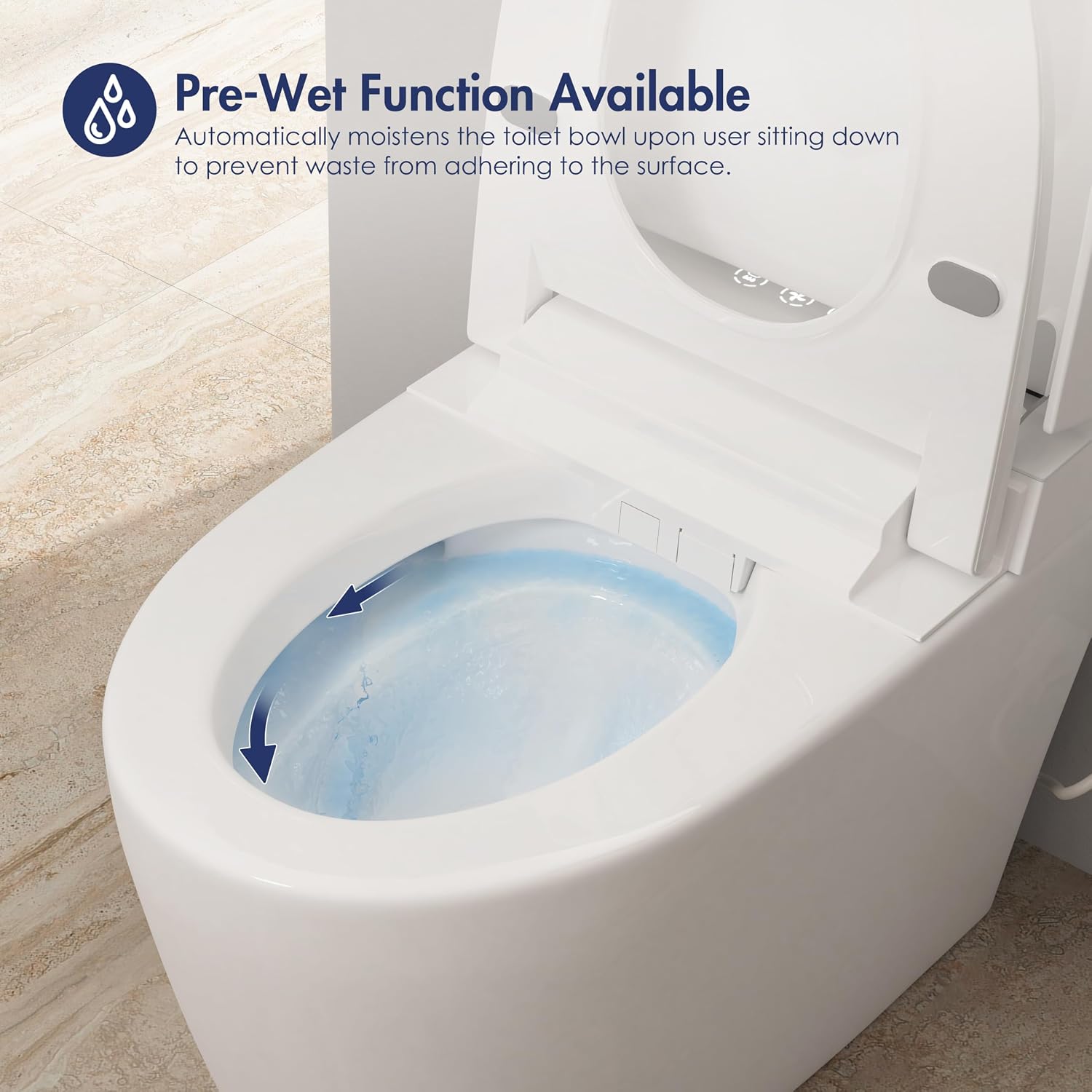 Smart Toilet, Eridanus One Piece Tankless Toilet with Bidet Built in, Foot-Sensor, Off-Seat Auto Flush, Adjustable Warm Water Sprayer, Air Dryer, Elongated Heated Seat, Power-Assisted Flush