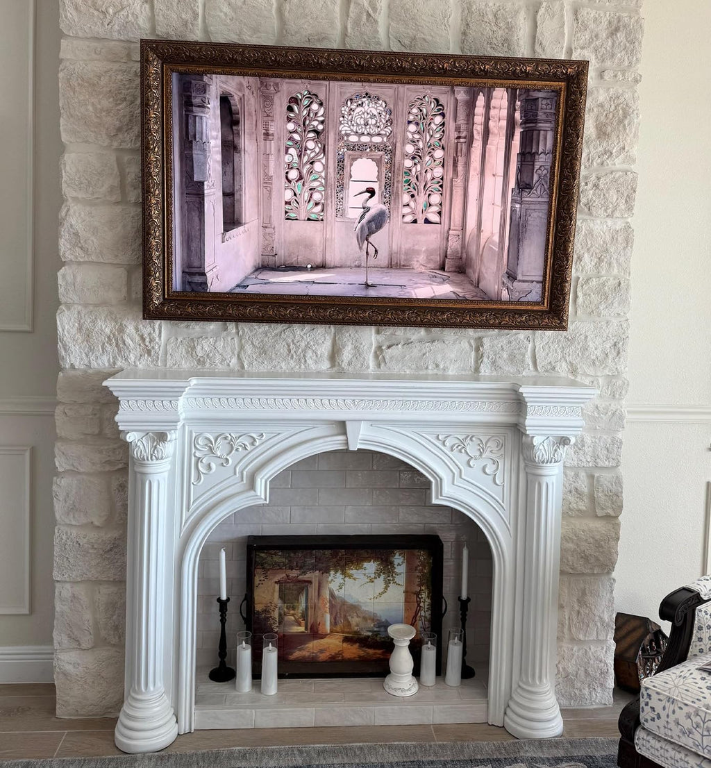 Stylespace Classic Vintage Deep Gold 43' TV Frame - Compatible ONLY with Samsung The Frame TV and Pro TVs (Fits 2021-2026 Models, Model Codes: 43LS03A/B/C/D/FA/FW)