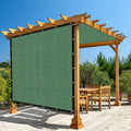 Amagenix 90% Pergola Shade Cover 12' X 20' Green Sun Shade Cloth with Grommets GN02 for Outdoor Garden Patio Porch, Commercial Grade 200 GSM - Cable Zip Ties Included (We Customized)