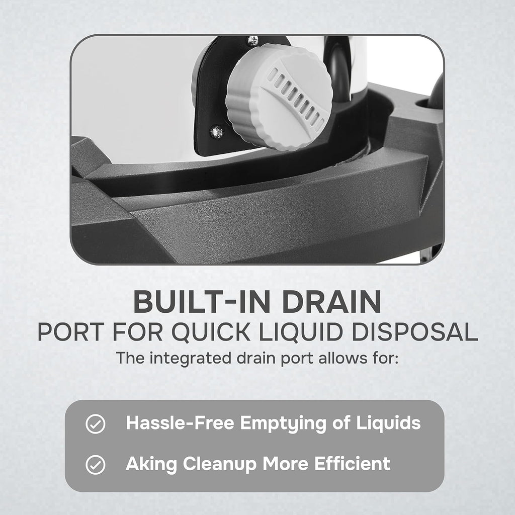 Dapper Supply 21 Gallon 8.5 Peak HP Wet/Dry Vacuum, Stainless Steel Tank, 2 in 1 Function Portable Shop Vacuum with Attachments, Built-in Drain Ideal for Jobsite, Garage & Workshop.