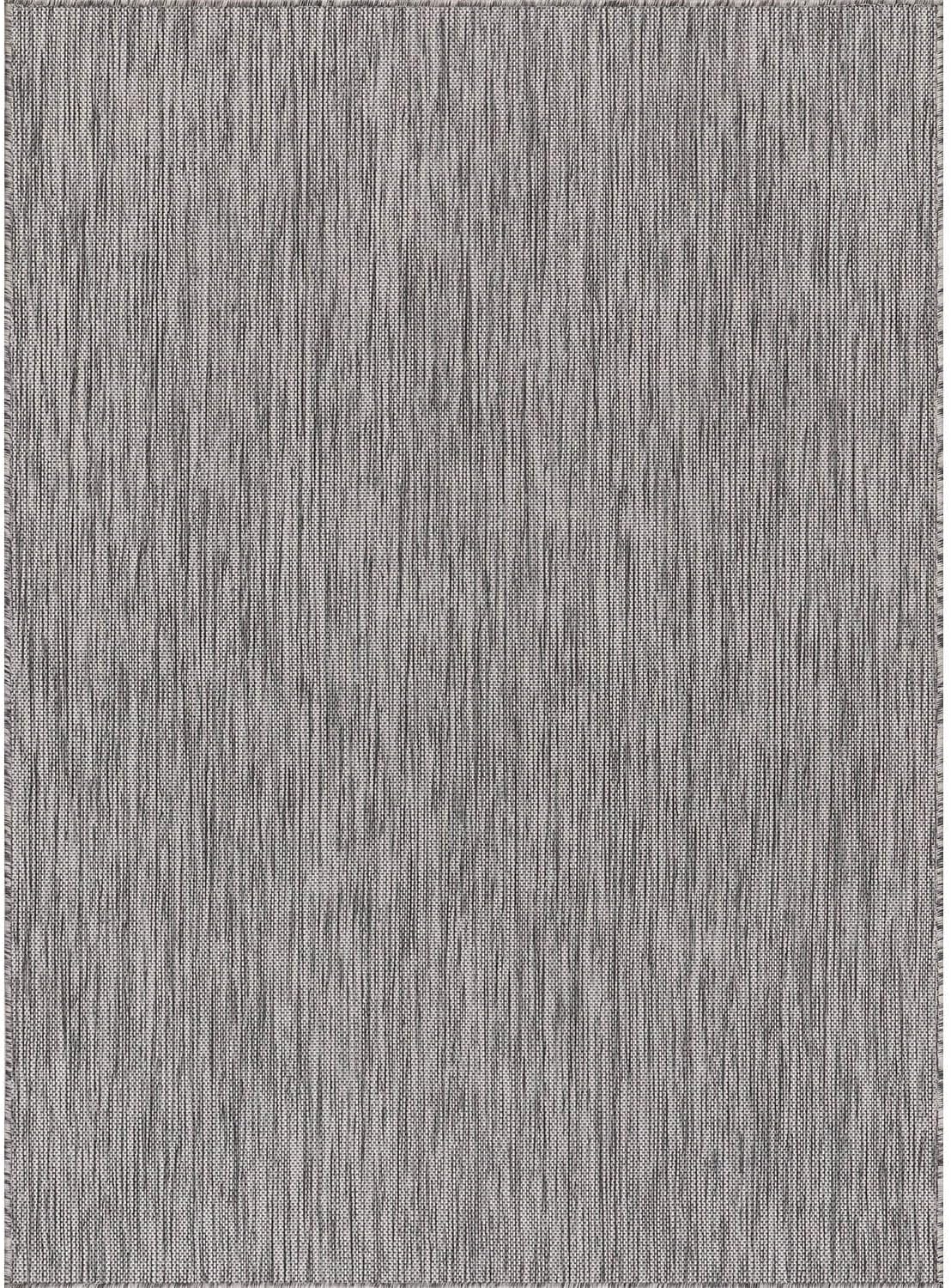 CAMILSON Outdoor Rug 6x9 Modern Area Rugs for Indoor and Outdoor Patios and Porches - Waterproof, Washable, Non-Shedding, Easy-to-Clean Outside Carpet (6 x 9, Solid - Silver Gray)