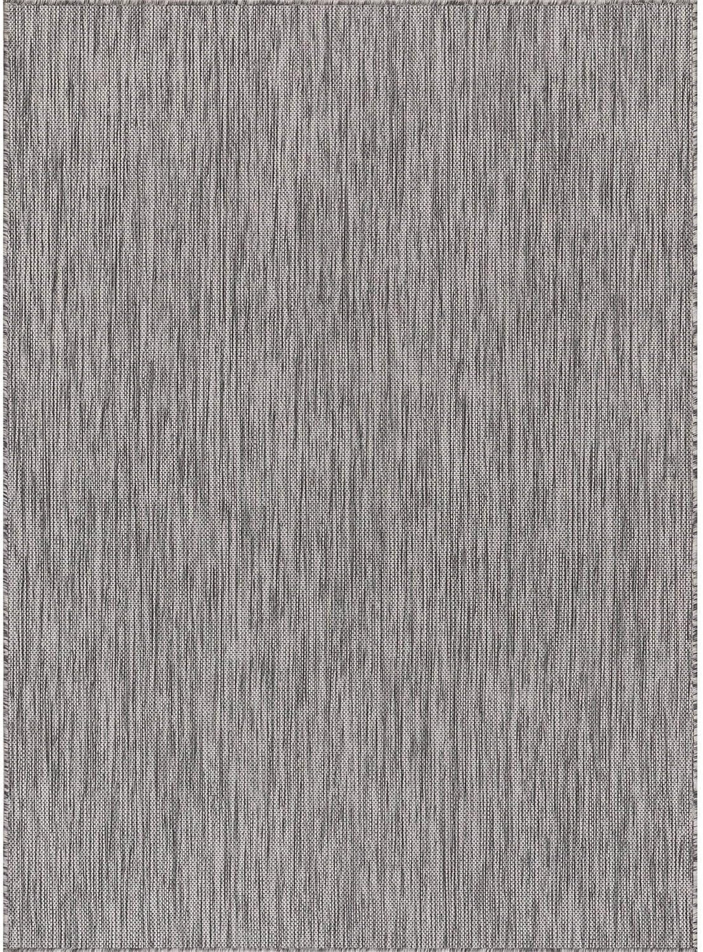 CAMILSON Outdoor Rug 9x12 Modern Area Rugs for Large Indoor and Outdoor Patios and Porches - Waterproof, Washable, Non-Shedding, Easy-to-Clean Outside Carpet (9 x 12, Solid - Silver Gray)