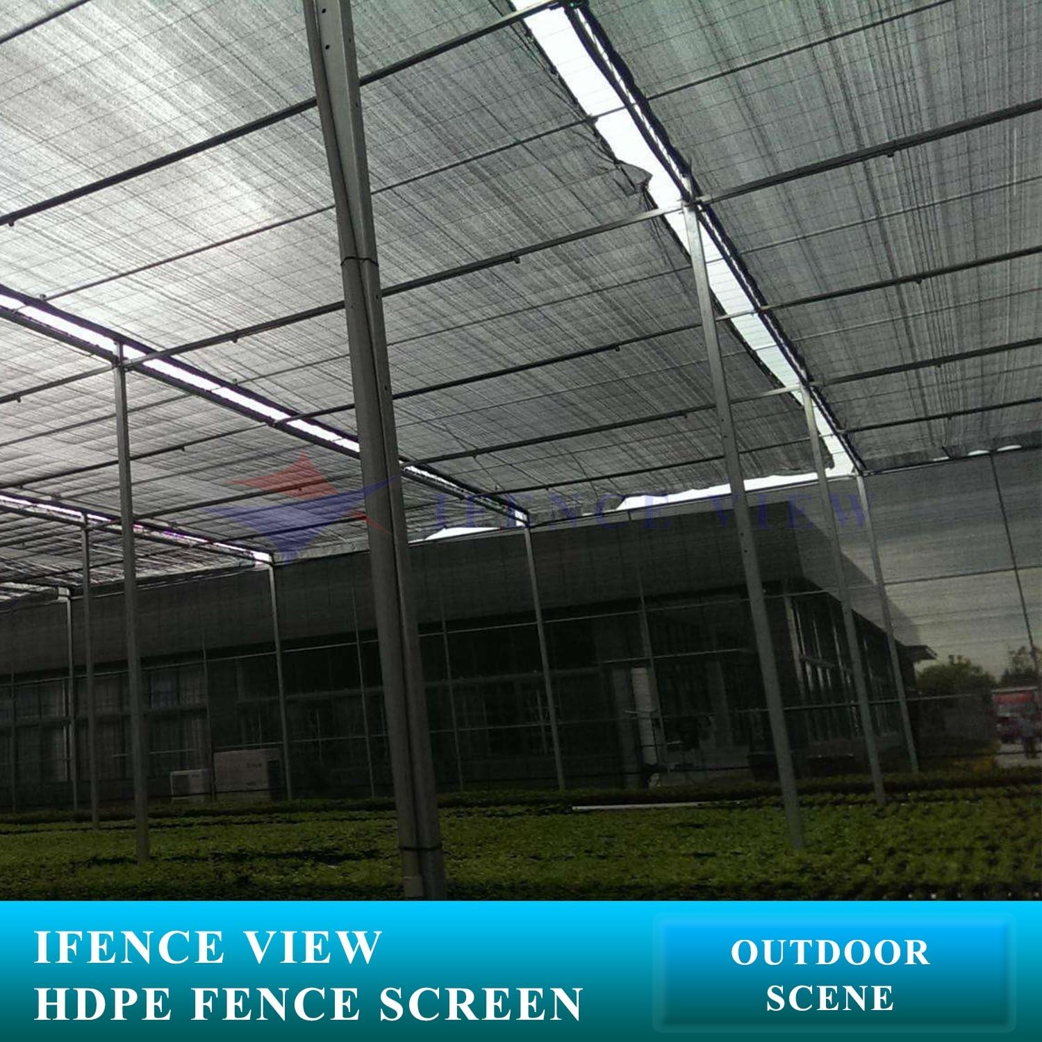 Ifenceview 12' x 20' Black Fence Privacy Screen Fence Cover Panels Mesh Net for Construction Site Yard Driveway Garden Pergolas Gazebos Railing Canopy Awning 165 GSM