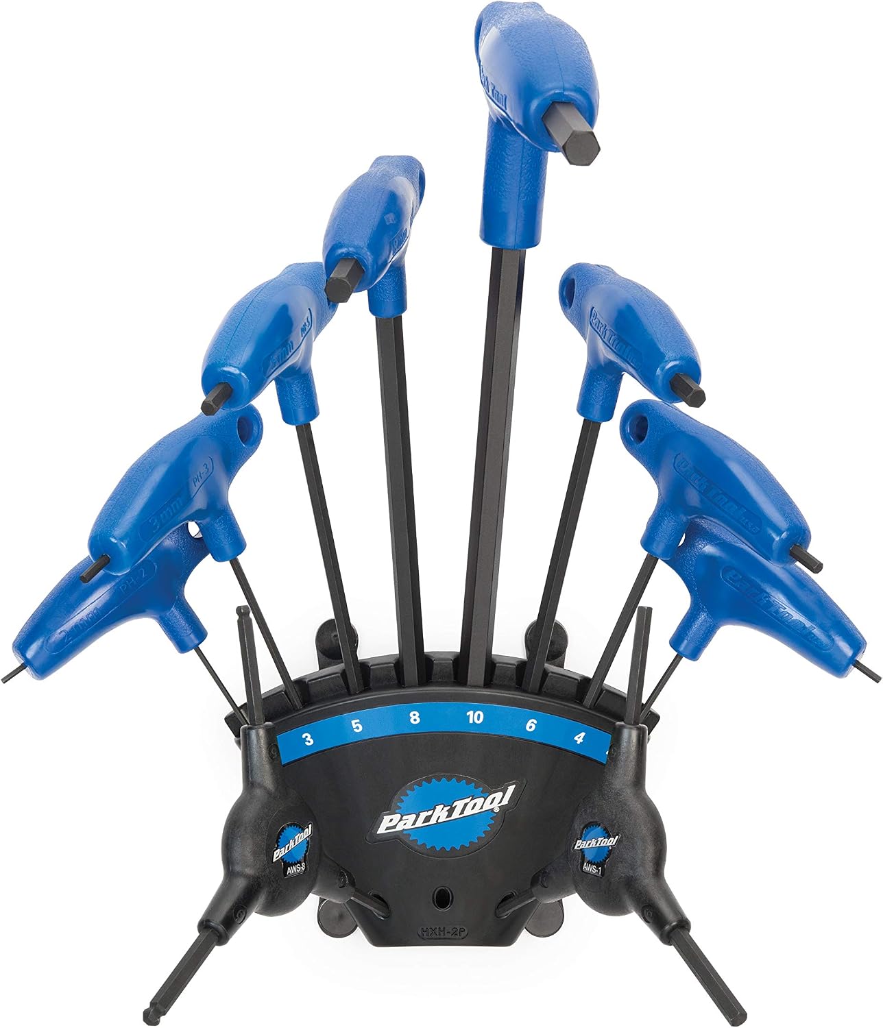 Park Tool PH-1.2 P-Handled Hex Wrench Set with Holder Tool, Blue