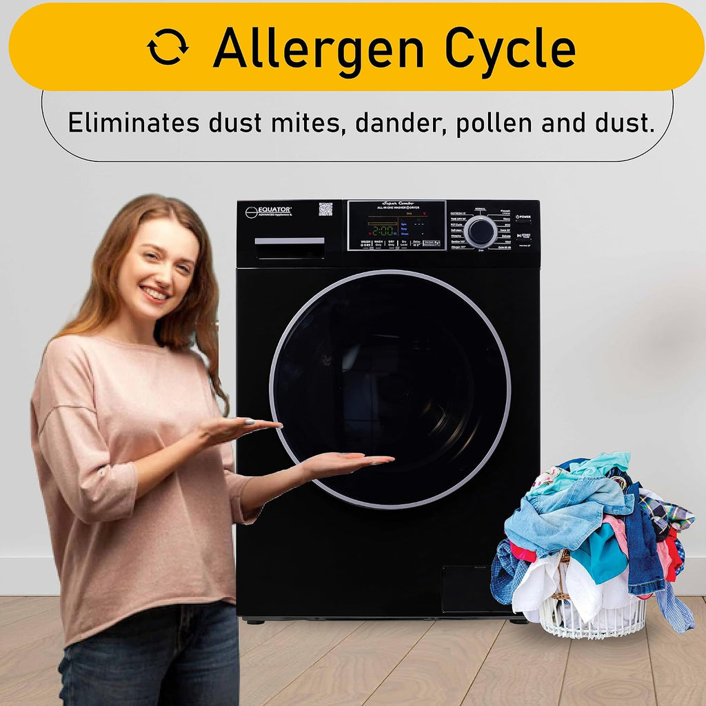 Equator All-in-One Washer Dryer VENTLESS/VENTED PET cycle 1.62cf/15lbs 110V
