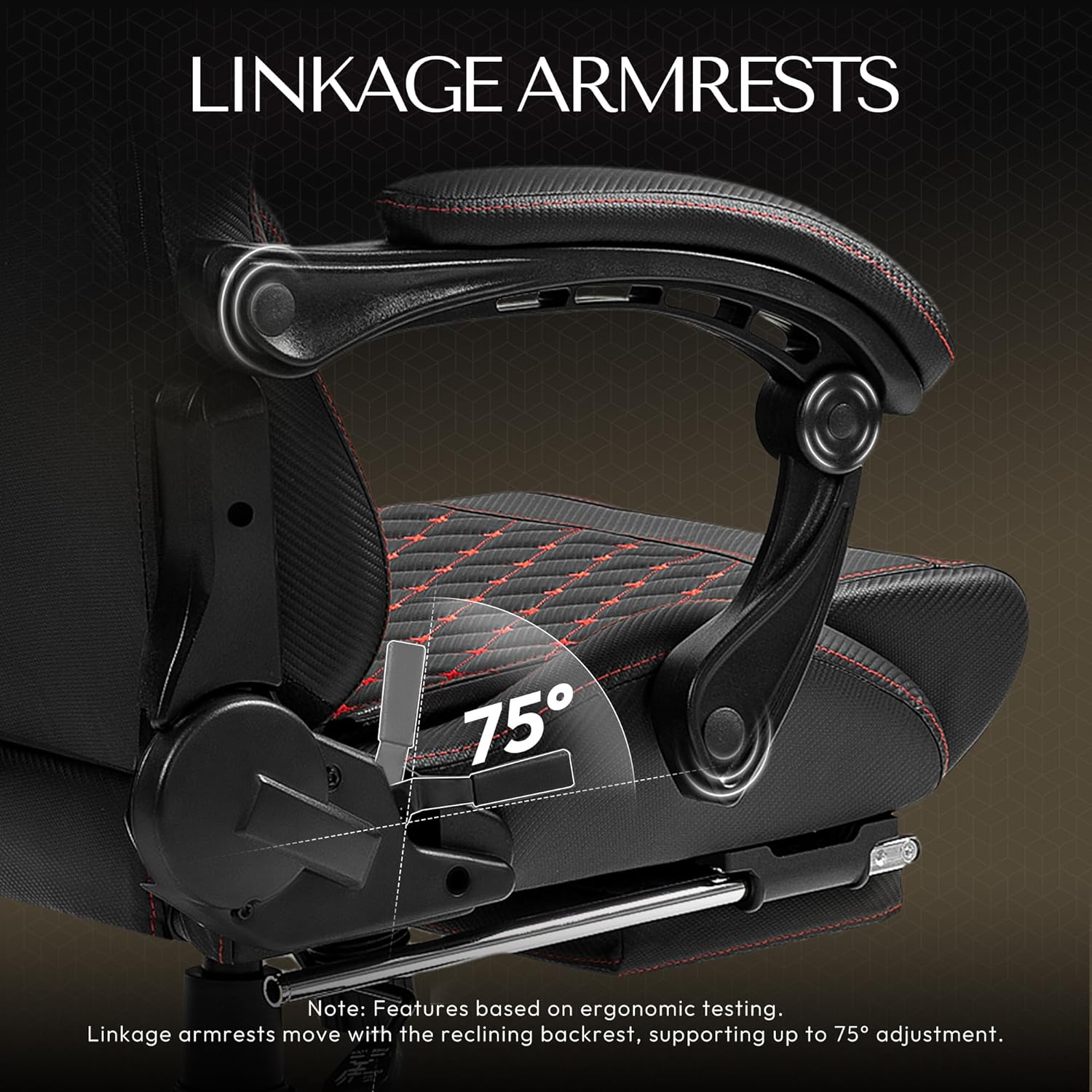 Dowinx Gaming/Office PC Chair with Massage Lumbar Support, Vintage Style PU Leather High Back Adjustable Swivel Task Chair with Footrest (Black and Red)
