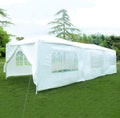 10'x30' Outdoor Canopy Party Wedding Tent White Gazebo Pavilion w/8 Side Walls