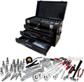 Runboll Mechanics Tool Set 339-Piece 3-Drawer Toolbox with Tools Kits Included, with pliers, ball hammer, screwdrivers, wrenches, Hex Keys, and More