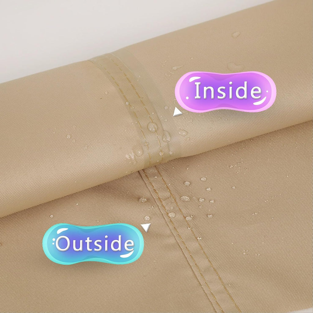 Sun Shade Sail Waterproof,UV Block Khaki Triangle 12' x 12' x 12' Shade Sails,for Outdoor Pergola Carport Awning Yard Activities