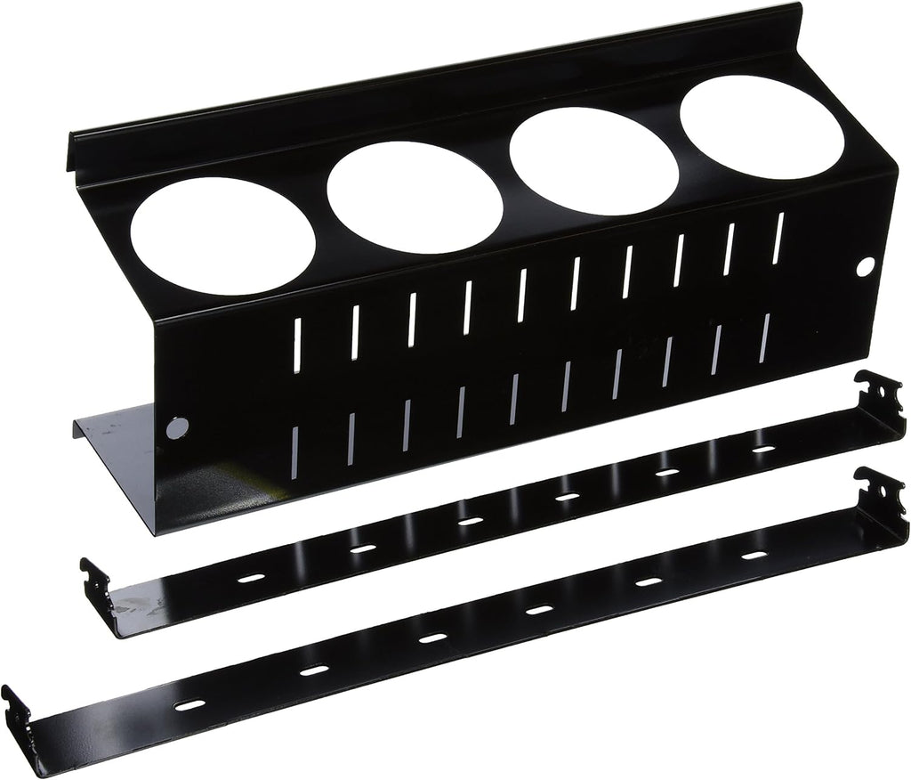 Wall Control Pegboard Spray Can Holder Bracket and Aerosol Can Organizer Pegboard and Slotted Tool Board - Black (Pack of 6)