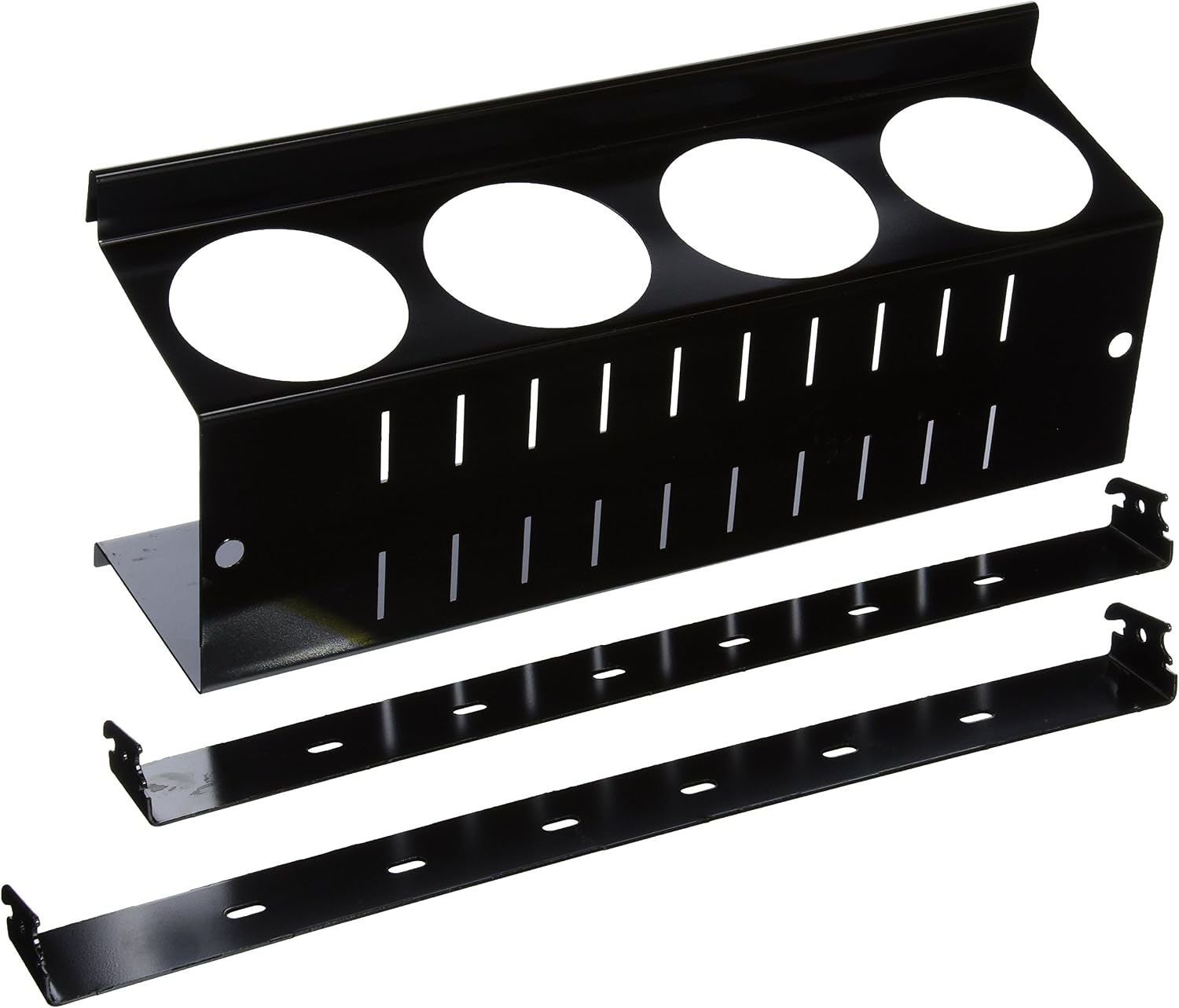 Wall Control Pegboard Spray Can Holder Bracket and Aerosol Can Organizer Pegboard and Slotted Tool Board - Black (Pack of 6)