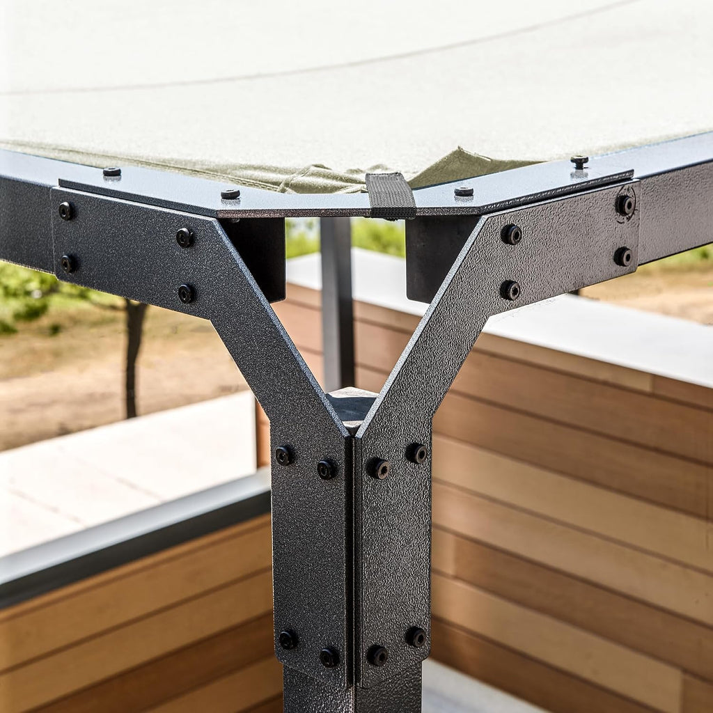 Sojag Outdoor 8' x 8' Dunwich Pergola Open Gazebo, Cream