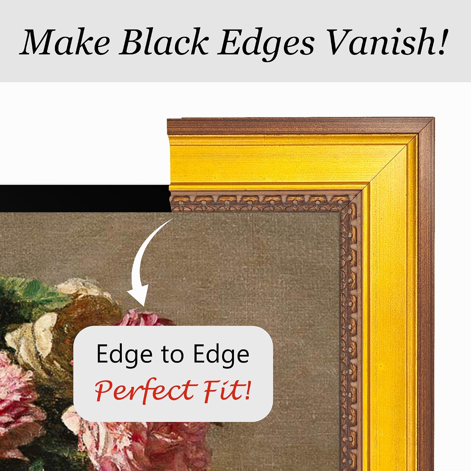 Gilded Rococo Gold 32' TV frame - Compatible ONLY with Samsung The Frame TV (Fits 2021-2026 models, model codes: 32LS03A/B/C/FA)