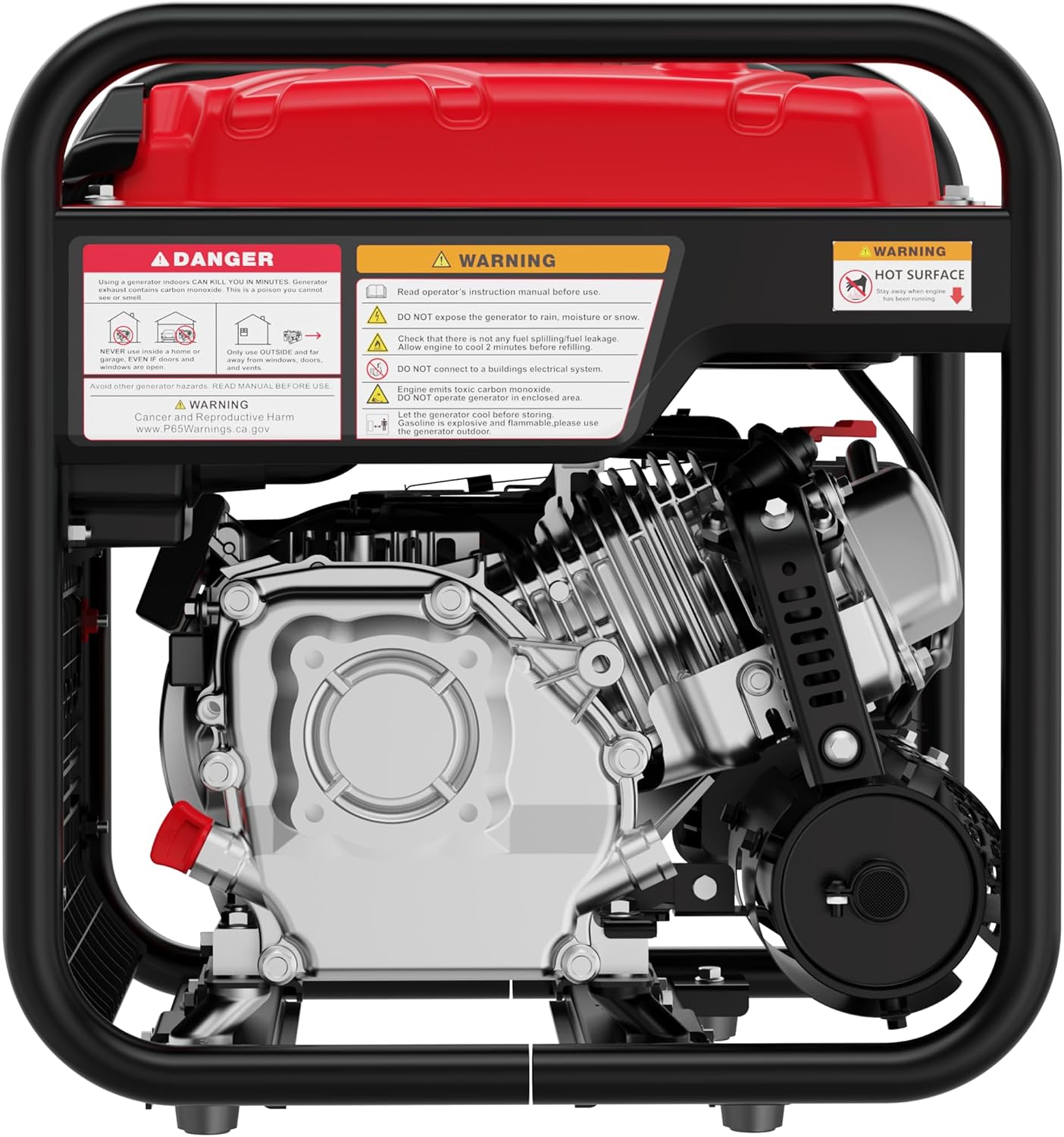 PowerSmart 4500W Portable Inverter Generator, 3800W Rated Super Quiet Gas Powered Engine with CO Alarm, Parallel Ready, 223cc, Clean Power for Sensitive Electronics, RV Ready & Emergency Home Backup