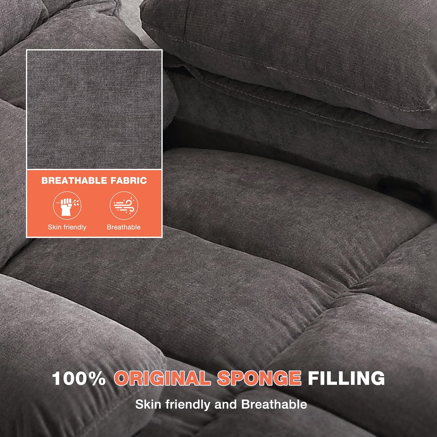 Massage Swivel Recliner Chair with Vibration Massage and Lumbar Heating for Adults,Oversized Rocker Recliner Single Sofa with Side Pocket,Two Cup Holders and USB Charge Port for Living Room