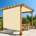 Amagenix 90% Pergola Shade Cover 12' X 20' Sun Shade Cloth with Grommets for Outdoor Garden Patio Porch, Commercial Grade 200 GSM - Cable Zip Ties Included (We Customized) GN108, Wheat