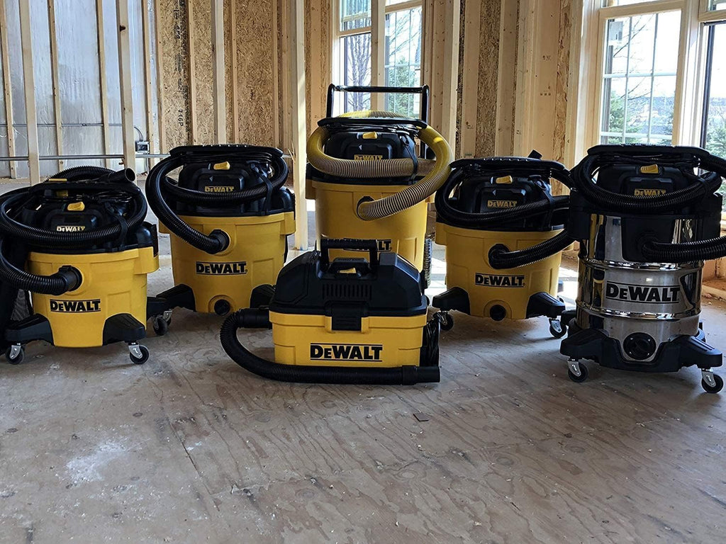 DEWALT 14 Gallon Poly Shop Vacuum Wet/Dry, 6 Peak HP, Cart Style Wet/Dry/Blower 3 in 1 Multifunction Shop Vacuum, Built-in Drain, DXV14P
