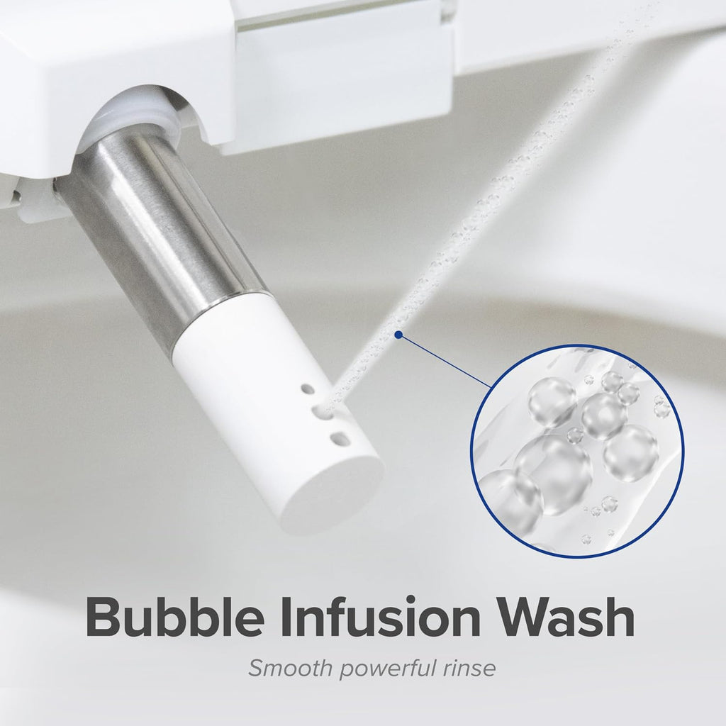 SmartBidet® SB-2600 Electric Smart Bidet™ Seat Unlimited Hot Water - Electronic Heated Toilet Seat with Warm Air Dryer and Temperature Controlled Wash Functions - Elongated