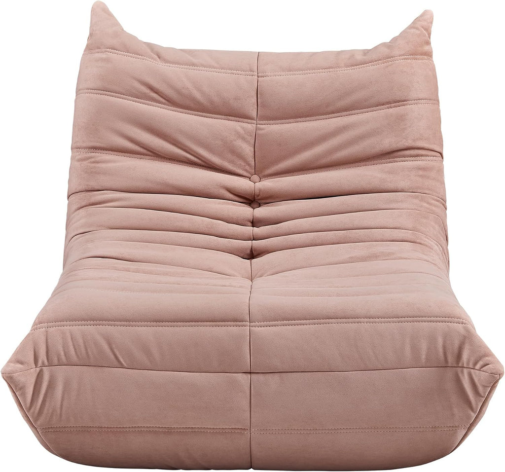 Bean Bag Chair - Corner Sofa, Fireside Chair Bean Bag Sofa Large Bean Bag Chair for Adults,Fireside Floor Couch for Living Room, Bedroom, Gaming & Office (Yellow, Single) (Pink, Single)
