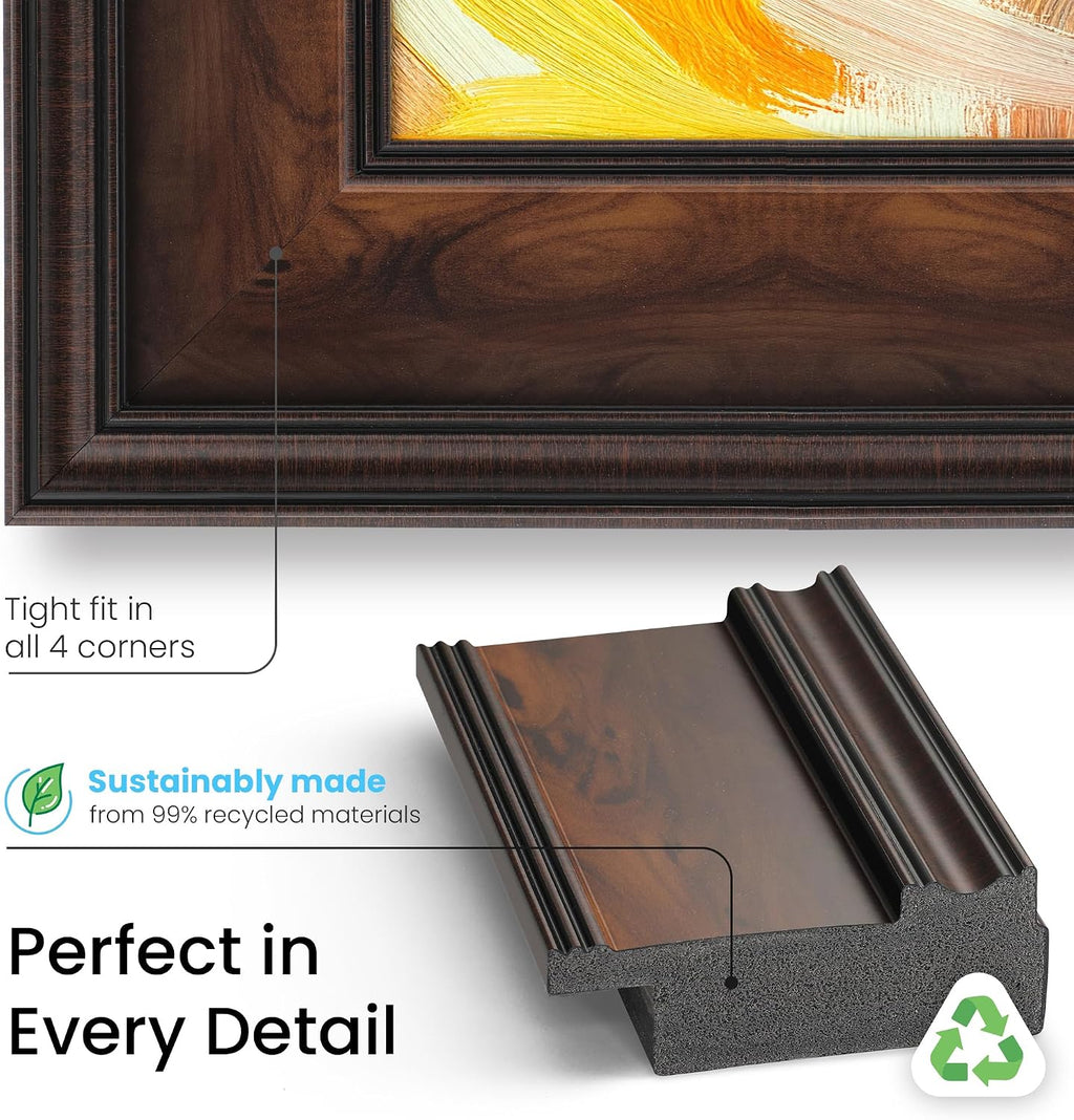 Burlwood 85' Premiere Deco TV Frame - Compatible ONLY with Samsung The Frame TV and Pro TVs (Fits 2021-2026, LS03A, LS03B,LS03C,LS03D,LS03FA,LS03FW)