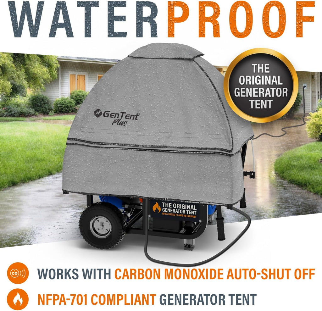 GenTent Open Frame Running Cover – Universal Kit Generator Tent (Gray, Original - Plus)