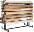 Soywey 7-Tier Steel Horizontal Storage Rack,Detachable Lumber Storage Rack,Load 2000 Lbs Heavy Adjustable Pipe Rack Lumber Organizer Shelf for Garage Workshop Shed Basement Black(No Wheel)