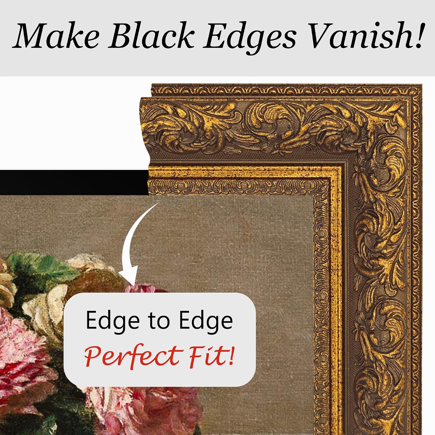 Elegant Vintage-Style TV Frame (DEEP GOLD, 32') - Compatible ONLY with Samsung The Frame TV and Pro TVs (Fits 2021-2026, LS03A, LS03B,LS03C,LS03D,LS03FA,LS03FW)