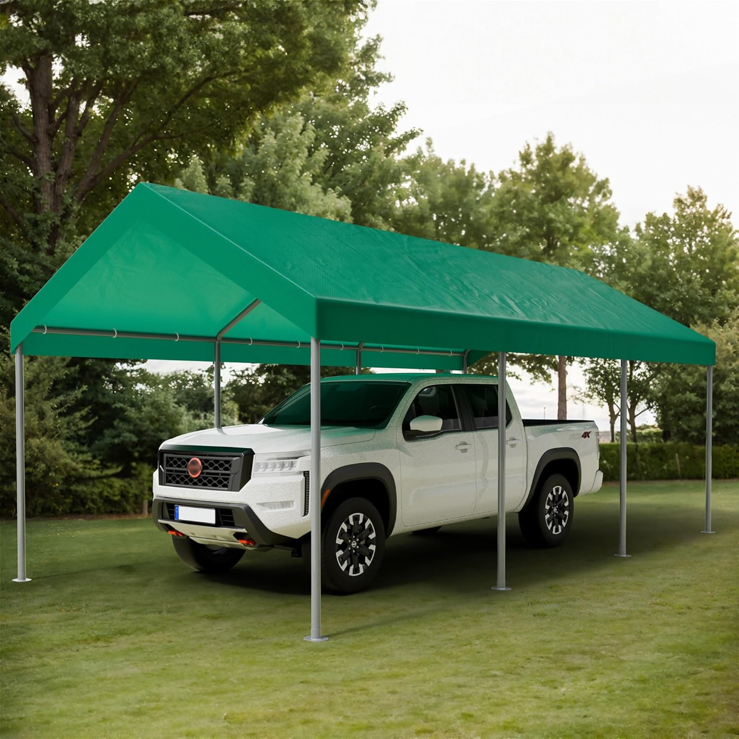Shintenchi 10x20ft Heavy Duty Carport with UV&Wind Resistant Canopy,Portable Carport Garage Shelter with Stable Powder-Coated Steel Frame,Outdoor Carports for Car,Bike,Camp,Storage-Green