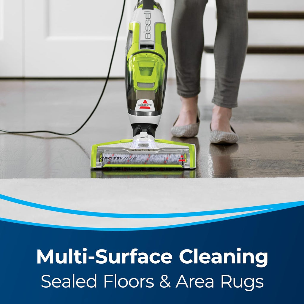 Bissell CrossWave Floor and Area Rug Cleaner, Wet-Dry Vacuum with Bonus Extra Brush-Roll and Extra Filter, 1785A, Green