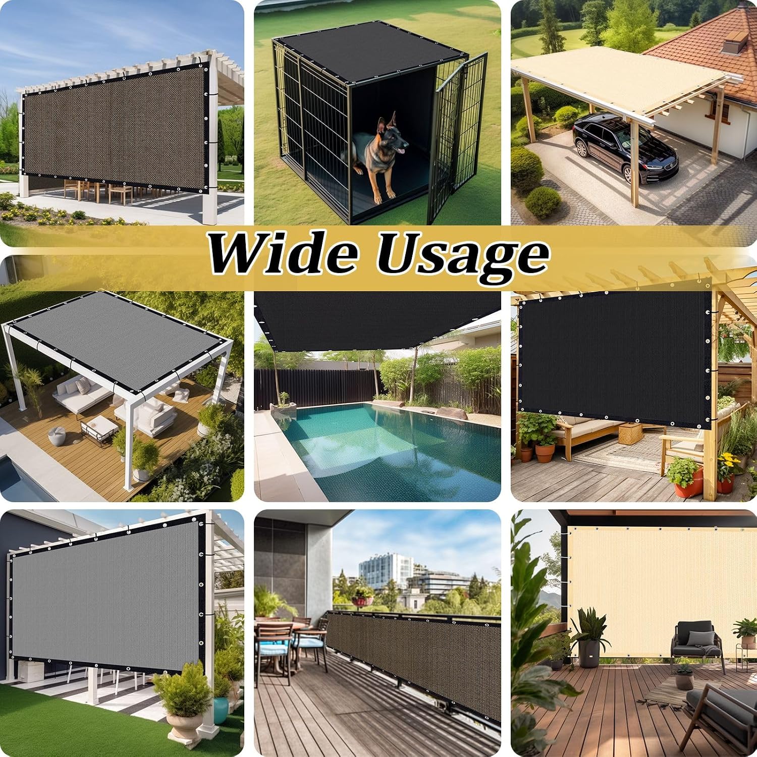 Shade&Beyond Customized Size 90% Sun Shade Cloth with Grommets, 12' X 20' Pergola Shade Cover Canopy, Mesh Tarp Sun Screens for Patio, Outdoor, Garden, Backyard GN08, Turquoise