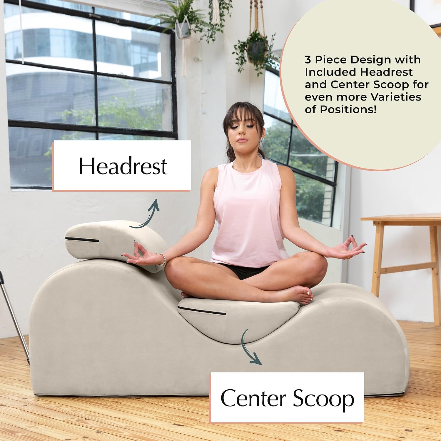 Avana Luvu Lounger - Chaise Lounge Chair for Yoga, Exercise, Massage - High Density Foam - Made in the USA - Espresso