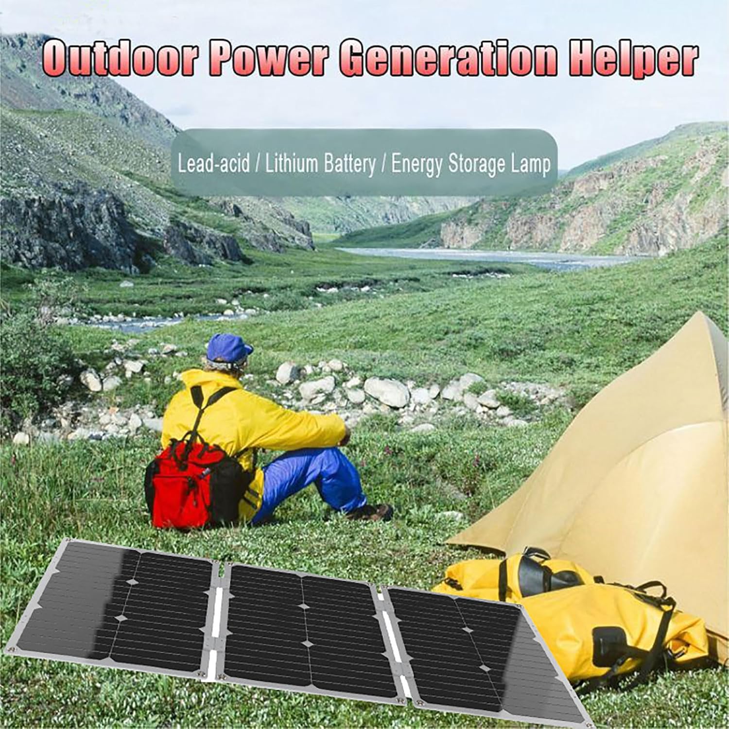 3000W Solar Power System with 60W Waterproof Panel & 30A Controller - for Home & RV Emergency Energy Needs(110V)