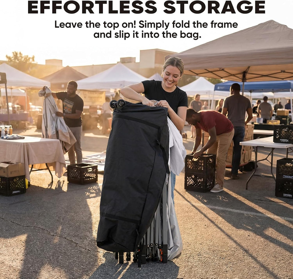 Quictent 10x20 Pop up Canopy Without Sidewalls Easy up Canopy Tent Instant Shelter with Windows for Outdoor Events Parties Weddings Commercials Vendors