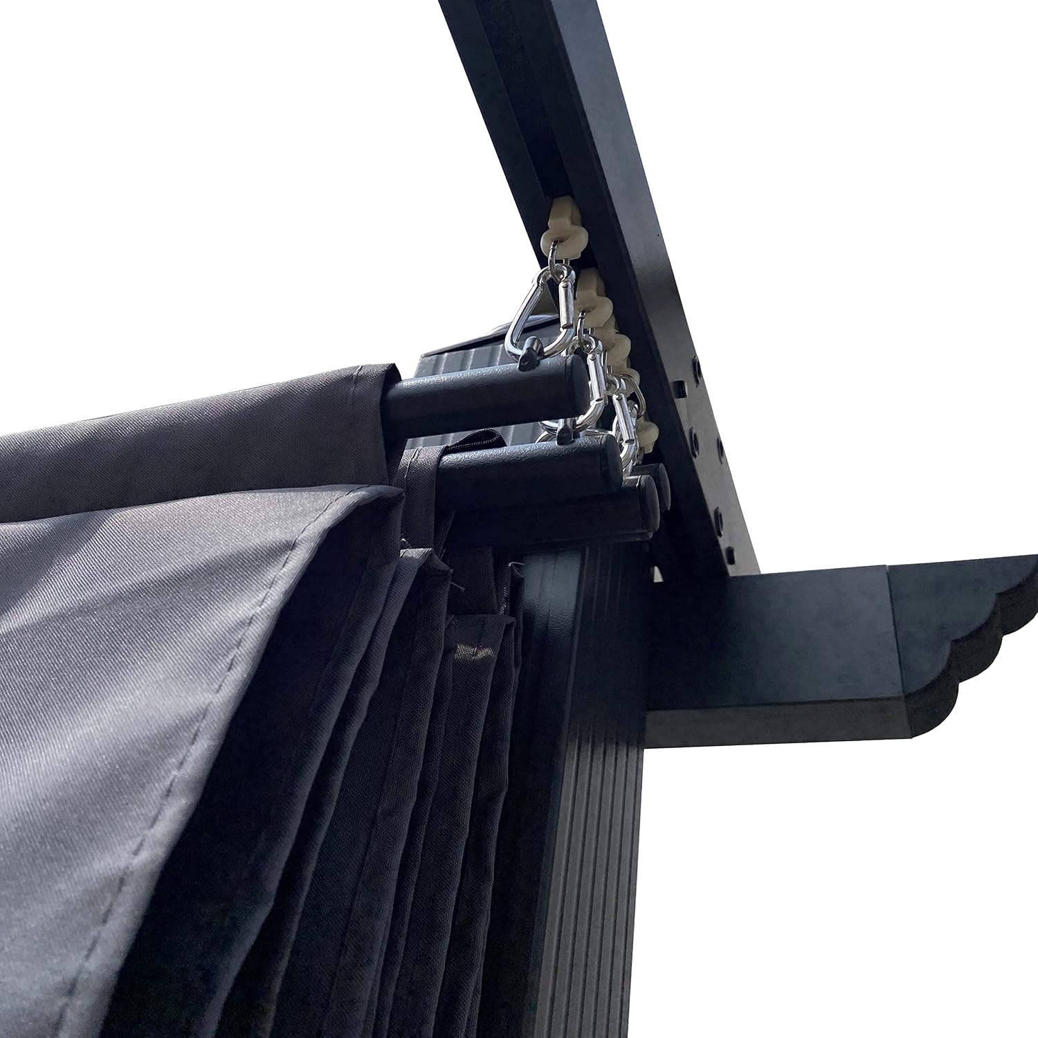 Retractable Pergola Canopy Waterproof, Pergola Replacement Canopy for 10x13 FT Pergola, Durable and Sun-Protection Pergola Shade Cover for Shade and Rain (Gray)