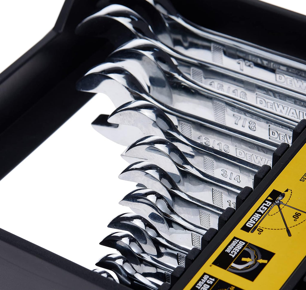 DEWALT Ratcheting Wrench Set, SAE, Flexible, 12-Piece (DWMT19231)