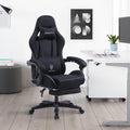Dowinx 5TE8 Gaming Chair Fabric with Pocket Spring Cushion, Massage Game Chair Cloth with Headrest, Ergonomic Computer Chair with Footrest 290LBS